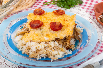 rice with duck and chorizo