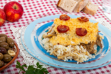 rice with duck and chorizo