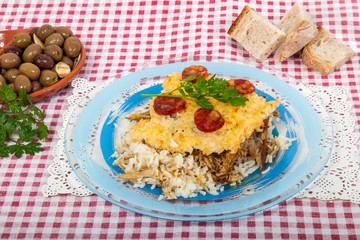 rice with duck and chorizo