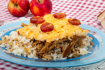 rice with duck and chorizo