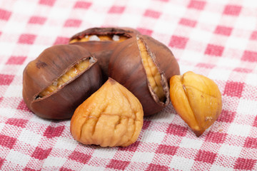 traditional portuguese dish of roasted chestnuts