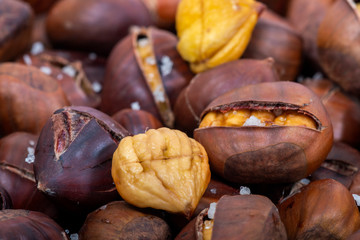 traditional portuguese dish of roasted chestnuts