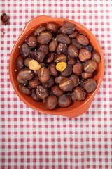 traditional portuguese dish of roasted chestnuts