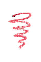 Lipstick Liner Pencil Squiggles isolated on white background  - Image