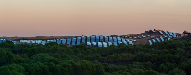 Field of solar panels