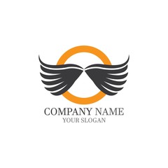 Wings Logo Template vector icon logo design