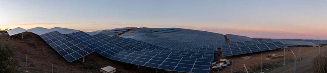 Field of solar panels