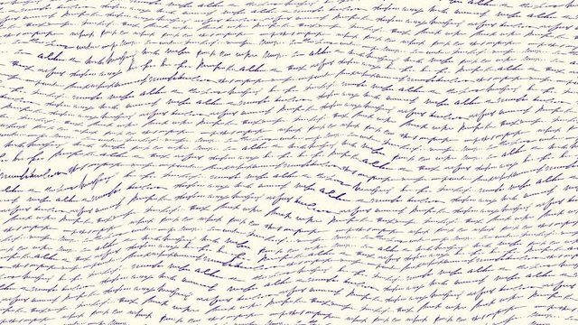 Wavy moving stirring background with abstract unreadable lettering. Seamless looping footage.