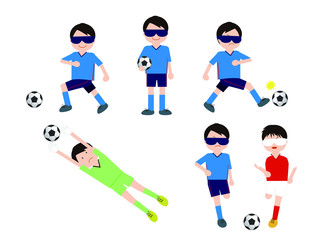  Blind football, 5 a side football, soccer, man, boy, sports