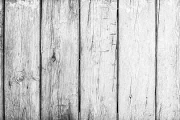 Old grunge wood plank texture background. Vintage white wooden board wall have antique cracking style background objects for furniture design. Painted weathered peeling table woodworking hardwoods.