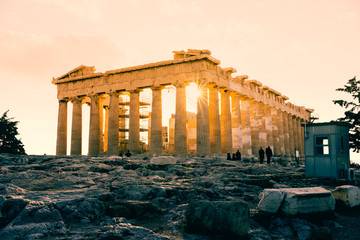 Obraz premium Athens, Greece - Dec 20, 2019: Acropolis Parthenon, Athens, Greece