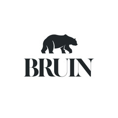 Bear logo mascot illustration animal wildlife nature grizzly brown big predator fur forest cartoon teddy zoo dangerous polar paw roar outdoor wilderness hunter