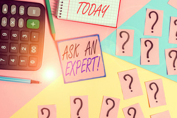 Word writing text Ask An Expert. Business photo showcasing confirmation that have read understand...