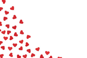Small Red Hearts On White Background - 316970537