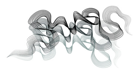 Vibrating waves, vector, graphic modern background, abstraction, hair