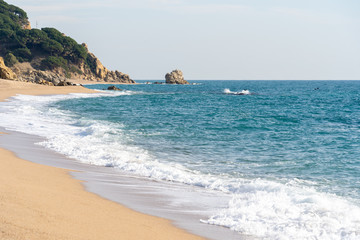 san pol de mar, calella mediterranean beach within the maresme 