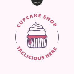 Cupcake shop logo design 