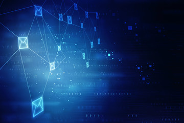 2d illustration envelope background 