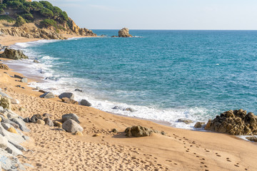 san pol de mar, calella mediterranean beach within the maresme 