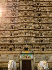 facade of an old temple in India