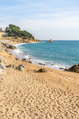 Fototapeta na wymiar san pol de mar, calella mediterranean beach within the maresme 