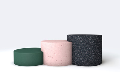 Minimal marble podim product presentation mock up. 3D Rendering