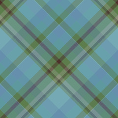 Seamless pattern in dark blue and green colors for plaid, fabric, textile, clothes, tablecloth and other things. Vector image.