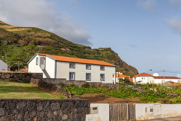 Fototapeta na wymiar Houses in Vila do Corvo