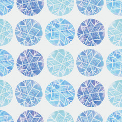 Flakes Seamless Pattern. Artistic Illustration.