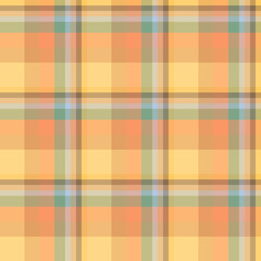 Seamless pattern in discreet yellow, green and orange colors for plaid, fabric, textile, clothes, tablecloth and other things. Vector image.