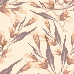 Floral Seamless Pattern. Watercolor Illustration.