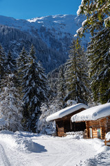 winter landschaft in den österreichischen alpen