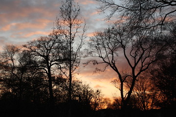 Fototapeta na wymiar Sonnenuntergang mit Wolken