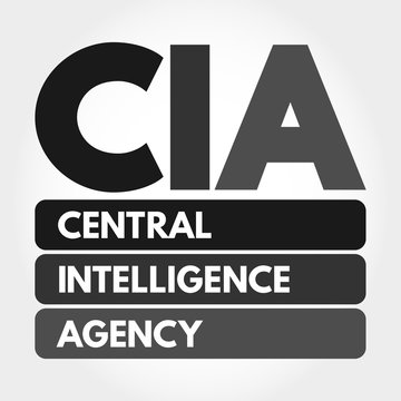CIA - Central Intelligence Agency acronym, concept background