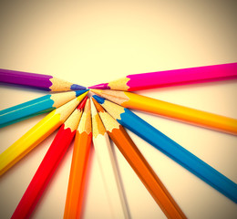 Naklejka premium colored pencils