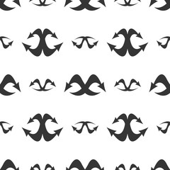Seamless pattern for interface design. Refresh and reload arrows icon background. 