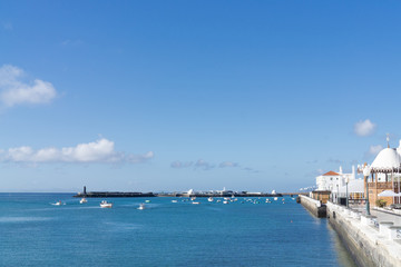 Fototapeta na wymiar Promenade in Arrecife, Lanzarote, Spain