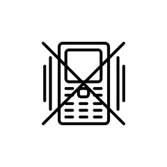 off phone icon design line style. Perfect for application, web, logo and presentation template