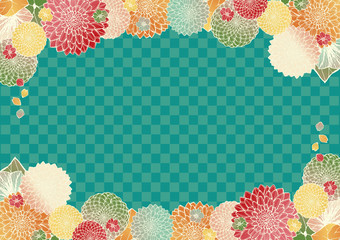 和柄 手書きの花 背景素材 ベクター 日本風 フレーム素材 Canvas Print Ayumi Takashima 和柄 手書きの花 背景素材 ベクター 日本風 フレーム素材 Canvas Print Ayumi Takashima