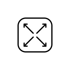 maximize icon design line style. Perfect for application, web, logo and presentation template