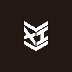 Logo alphabet monogram with emblem style