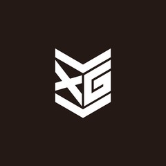 Logo alphabet monogram with emblem style