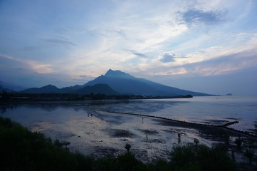 lake and mountains