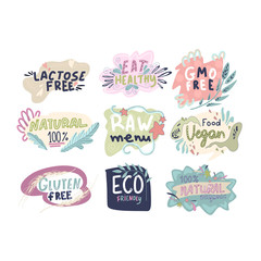 Organic food icon set, natural product, elements collection for food market. Vector illustration hand drawn in scandinavian style, healthy life and premium quality food and drink ..