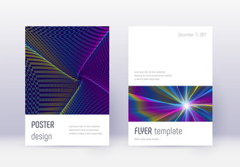 Fototapeta premium Minimalistic cover design template set. Rainbow ab