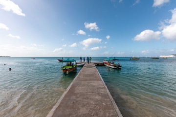 09 JAN 2020 - The Lime, Grenada, West Indies - Grande Anse beach pontoon