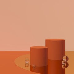 Abstract background, mock up scene geometry shape podium for product display. 3D rendering