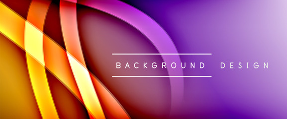 Fototapeta premium Dynamic trendy fluid color gradient abstract background with flowing wave lines. Vector Illustration