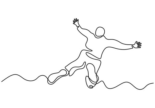 recommend clip art: Skydiving one line drawing. Extreme sport people theme. Vector illustration sketch hand drawn minimalism.