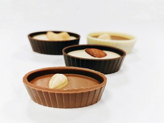 box of chocolates isolated on white